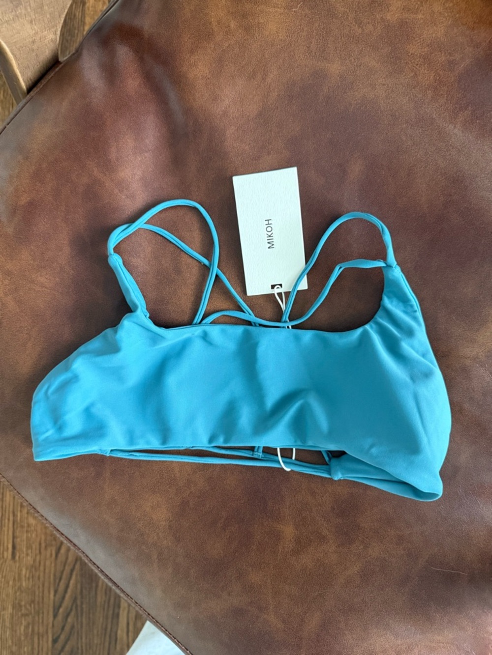 Mikoh Turquoise Strappy Bikini Top